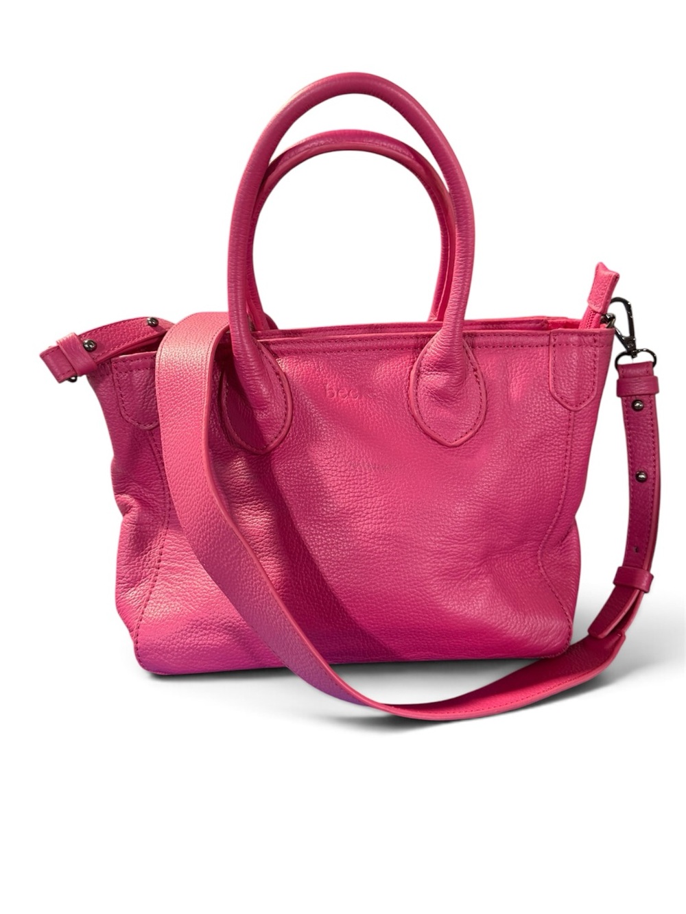 Beck Beckini Leather Cross Body Beck Bag in Cosmo Hot Pink